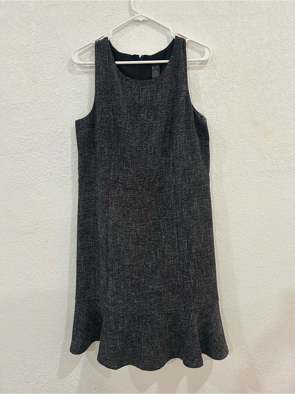 Ann Taylor Gray Textured Sleeveless Shift Dress